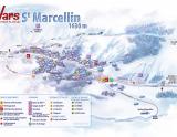 Mapka Vars St Marcelline, 1.630 m n.m. (© OT Vars) - Lyžovačky v Alpách, www.hitka.sk