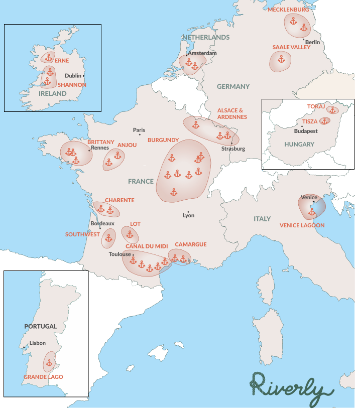 Európske plavebné oblasti (© Riverly)