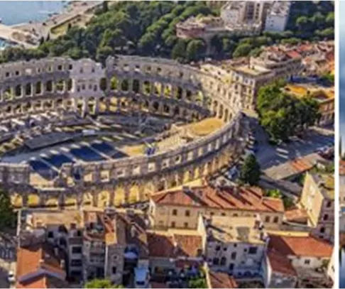 Na bicykli z Terstu cez Taliansko, Slovinsko a Chorvátsko do Puly - pohľad na rímsky amfiteáter a prímorské mesto
