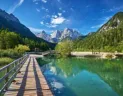 Slovinskom cez Národný park Triglav do slovinskej vinárskej oblasti - pohľad na jazero