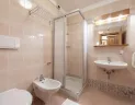 Krásny a príjemný Hotel VILLETTA MARIA s wellness, vo Val di Fassa - Taliansko  -  pohľad do kúpeľne
