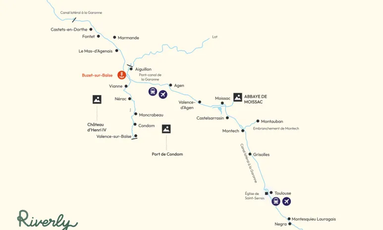 Mapa plavebnej oblasti Juhozápad