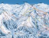 Mapa lyžiarskej lokality Les 4 Vallées - Lyžovačky v Alpách, www.hitka.sk