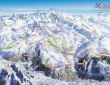 Mapa lyžiarskej oblasti Alpe d'Huez Grand Domaine -  Lyžovačky v Alpách, www.hitka.sk 
