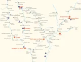 Mapa plavebnej oblasti Burgundsko