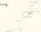 Mapa plavebnej oblasti Tokaj v Maďarsku