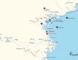 Mapa plavebnej oblasti Taliansko