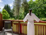 Hotel PALACE Bad Hofgastein, s bazénom a wellness - pohľad na park s terasy