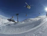 Kabiny Plattieres a snowpark (© Meribel Tourisme, Fabien Lamborot)