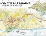 Mapa Le Monêtier les Bains (© Serre Chevalier Vallée) -  Lyžovačky v Alpách, www.hitka.sk 