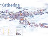 Mapka Vars Ste Catherine, 1.790 m n.m. (© OT Vars) - Lyžovačky v Alpách, www.hitka.sk