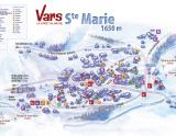 Mapka Vars Ste Marie, 1.650 m n.m. (© OT Vars) - Lyžovačky v Alpách, www.hitka.sk