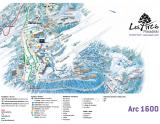 Mapa strediska Arc 1600  - Lyžovačky v Alpách, www.hitka.sk