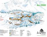 Mapa strediska Arc 2000 - Lyžovačky v Alpách, www.hitka.sk